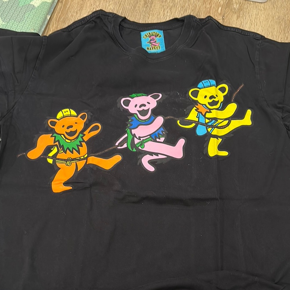 Black T-Shirt with Jerry Bears Dancing Bears Chinatown Market